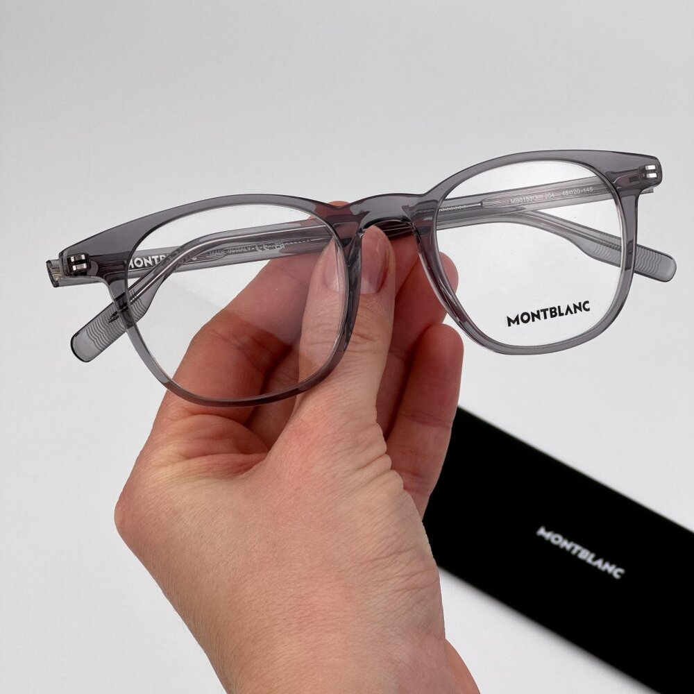 Montblanc Men Eyeglasses Grey Square Frame | Model MB0153O 004